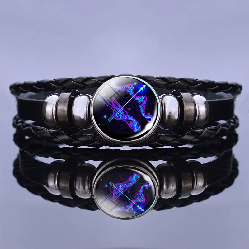 Stilvolles Leder-Edelsteinarmband mit Lapislazuli & Sodalith für Schutz und positive Energie.
