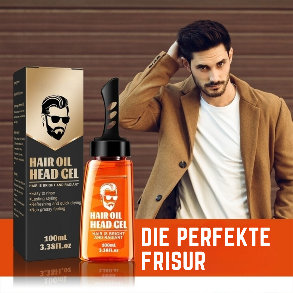 Langanhaltendes Unisex Haargel mit Kamm für starken Halt. Perfekt für schnelles Styling & natürlichen Glanz.