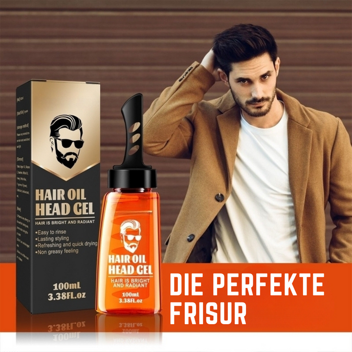 Langanhaltendes Unisex Haargel mit Kamm für starken Halt. Perfekt für schnelles Styling & natürlichen Glanz.