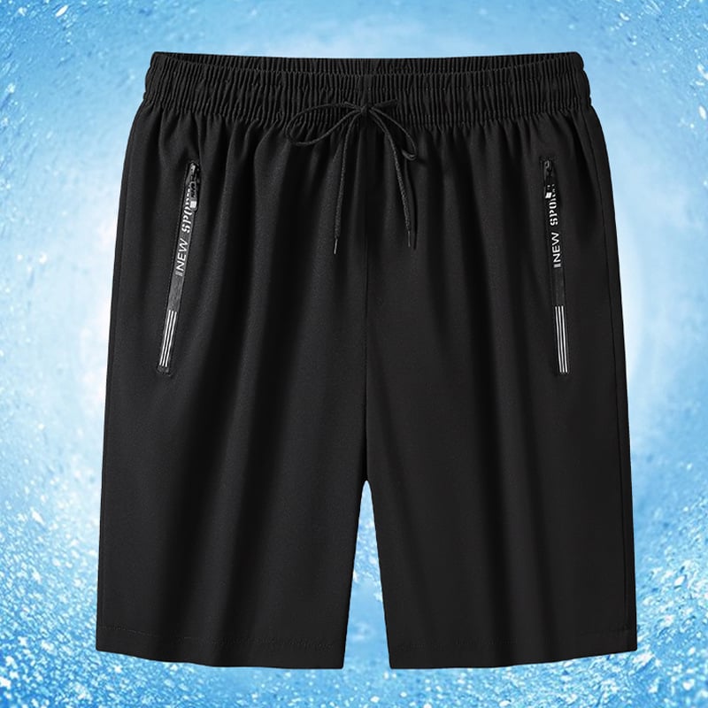 Unisex Super-Stretch Schnelltrocknende Shorts für Sport & Freizeit; komfortable Sommerkleidung mit elastischem Bund.