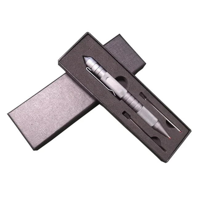Perfektes Geschenk für Männer: Multifunktionaler Militär-Taktikstift aus Aluminium für Outdoor, Büro und Notfälle.