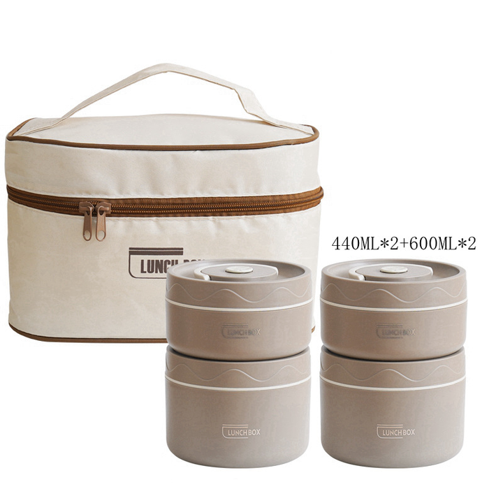 Umweltfreundliche Thermo-Lunchbox, auslaufsicher, hält Essen warm & frisch, ideal für Picknick.