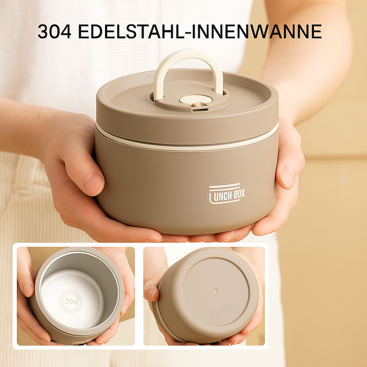 Robuster Essensbehälter Thermo-Lunchbox, hält Speisen warm & frisch für Büro & Schule.