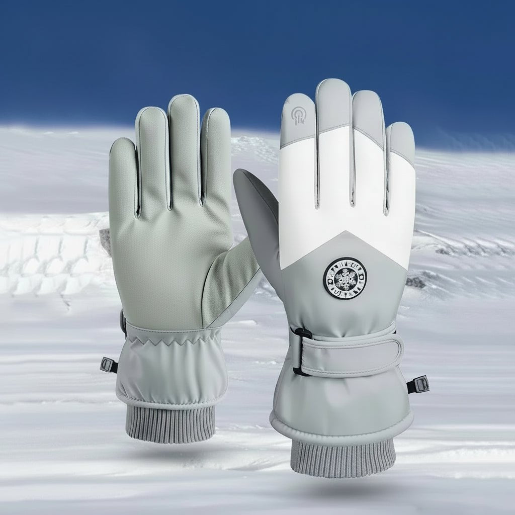 Unisex Thermo-Skihandschuhe, wasserdicht & touchscreen-fähig, ideal für Wintersport & Outdoor bei Kälte.