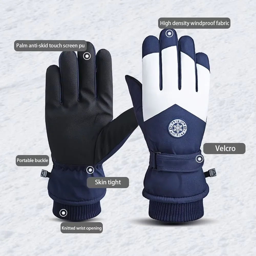 Warme, wasserdichte Unisex Winterhandschuhe, die Hände trocken & warm halten. Mit Touchscreen-Fähigkeit.