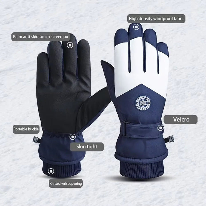 Warme, wasserdichte Unisex Winterhandschuhe, die Hände trocken & warm halten. Mit Touchscreen-Fähigkeit.