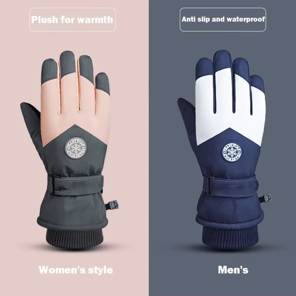 Hochwertige Unisex Skihandschuhe: thermoisoliert, wasserdicht, rutschfest & touchscreen-fähig für Wintersport.