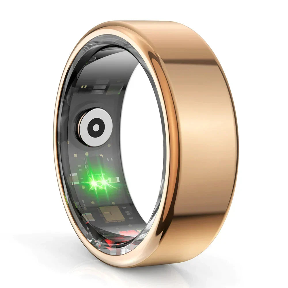 Eleganter Titan Smart Ring für Vitalwert-Überwachung, Herzfrequenz- und Schlaftracking, wasserdicht.