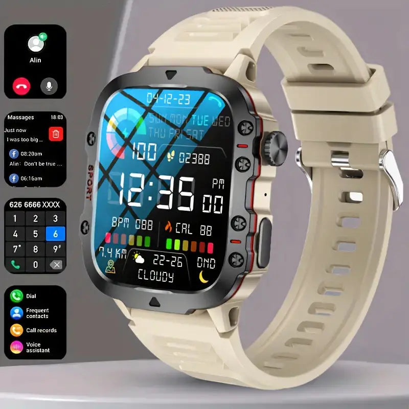 Stylische Unisex TrailMate Digitaluhr, wasserdichte Outdoor-Smartwatch mit Touchscreen für jeden Anlass.