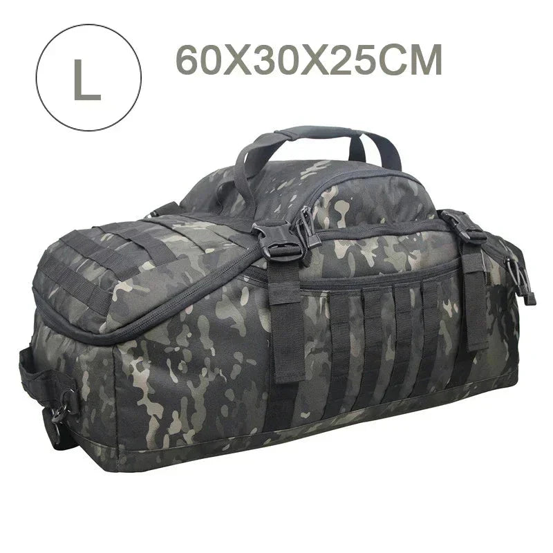 Camouflage TrailTrek Duffle Bag. Strapazierfähiger Rucksack für Reisen, Training & Alltag.