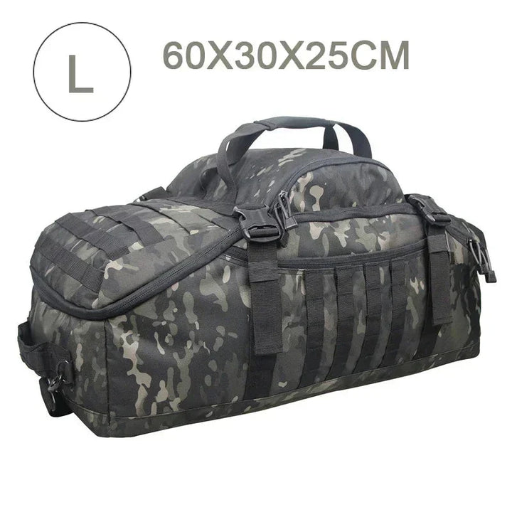 Camouflage TrailTrek Duffle Bag. Strapazierfähiger Rucksack für Reisen, Training & Alltag.