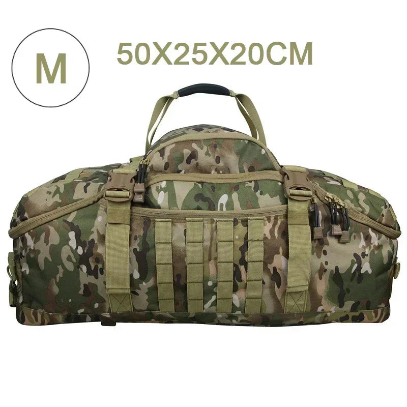 Vielseitiger TrailTrek Rucksack in Camouflage. Strapazierfähige Duffle Bag für Outdoor & Sport.
