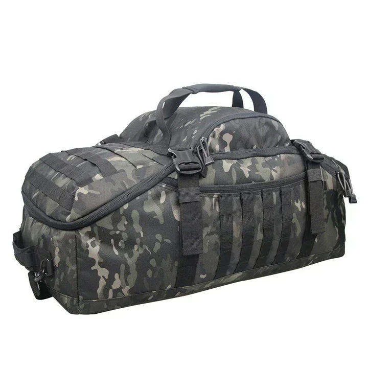 Unisex Sporttasche & Rucksack, Schwarz. Vielseitige TrailTrek Duffle Bag für Training & Reisen.