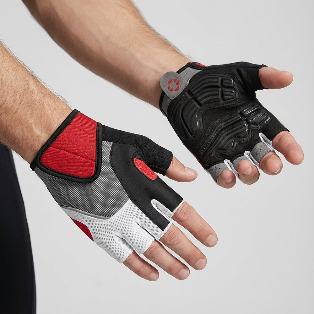 Atmungsaktive Unisex Sporthandschuhe GripGlide mit Gelpolster, rutschfestem Grip & Mesh-Design für Training.