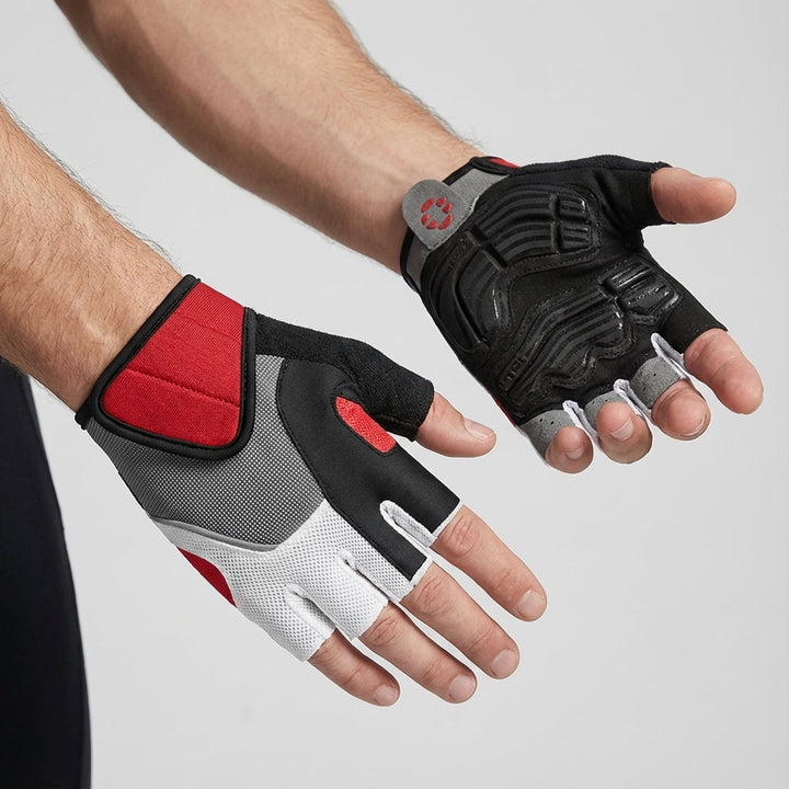 Atmungsaktive Unisex Sporthandschuhe GripGlide mit Gelpolster, rutschfestem Grip & Mesh-Design für Training.