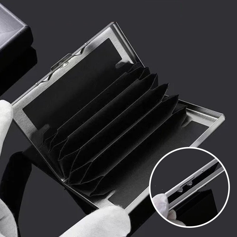 Modernes Unisex Slim Wallet mit RFID-Schutz, ideal für Kreditkarten, sicher & flach.