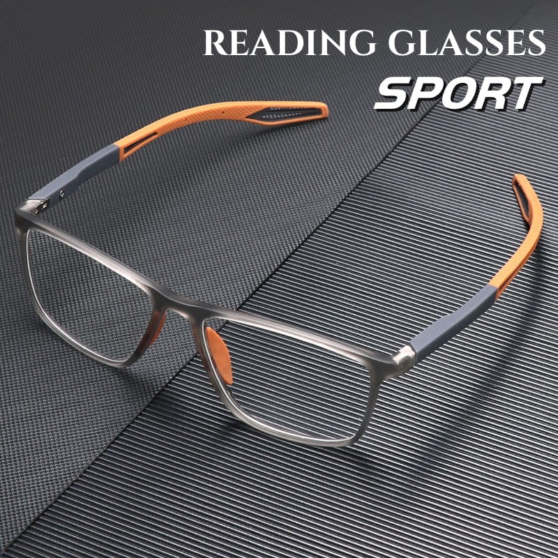 Unisex Ultraleicht Sport Gleitsichtbrille mit Anti-Blaulicht-Filter, robustes Titan für Fern- & Nahsicht.