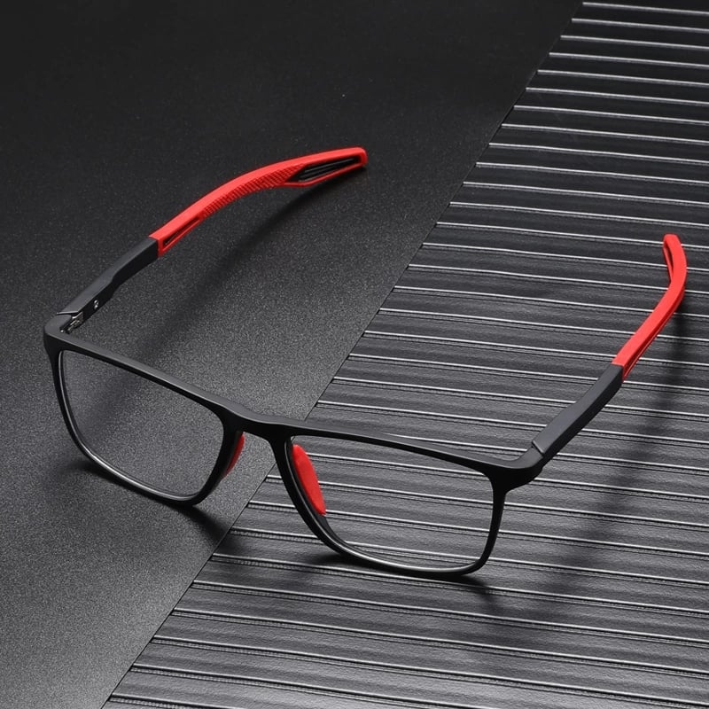 Robuste Unisex Gleitsichtbrille aus Titan, ultraleicht, mit Anti-Blaulicht-Schutz für Sport & Alltag.