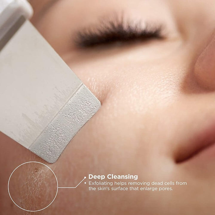 Vielseitiges Ultraschall-Hautpflegegerät: Gesichtsreinigung, Peeling, Massage & Hautverjüngung.