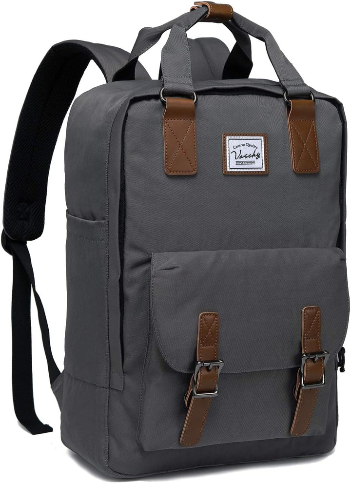 Unisex UrbanEase Laptop Rucksack 15,6" vintage, wasserdicht. Perfekt getragen in urbaner Umgebung. Tagesrucksack.