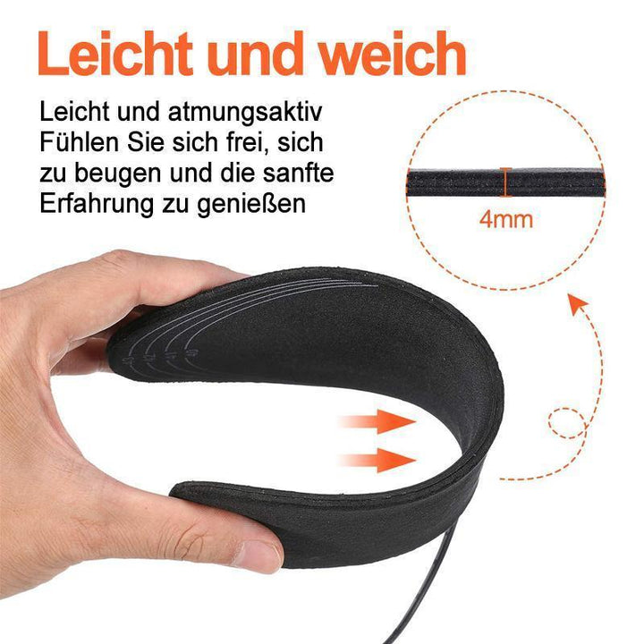 Hochwertige USB-Einlegesohlen für warme Füße. Beheizbare Wärmesohlen als Schuhzubehör für Komfort im Winter.