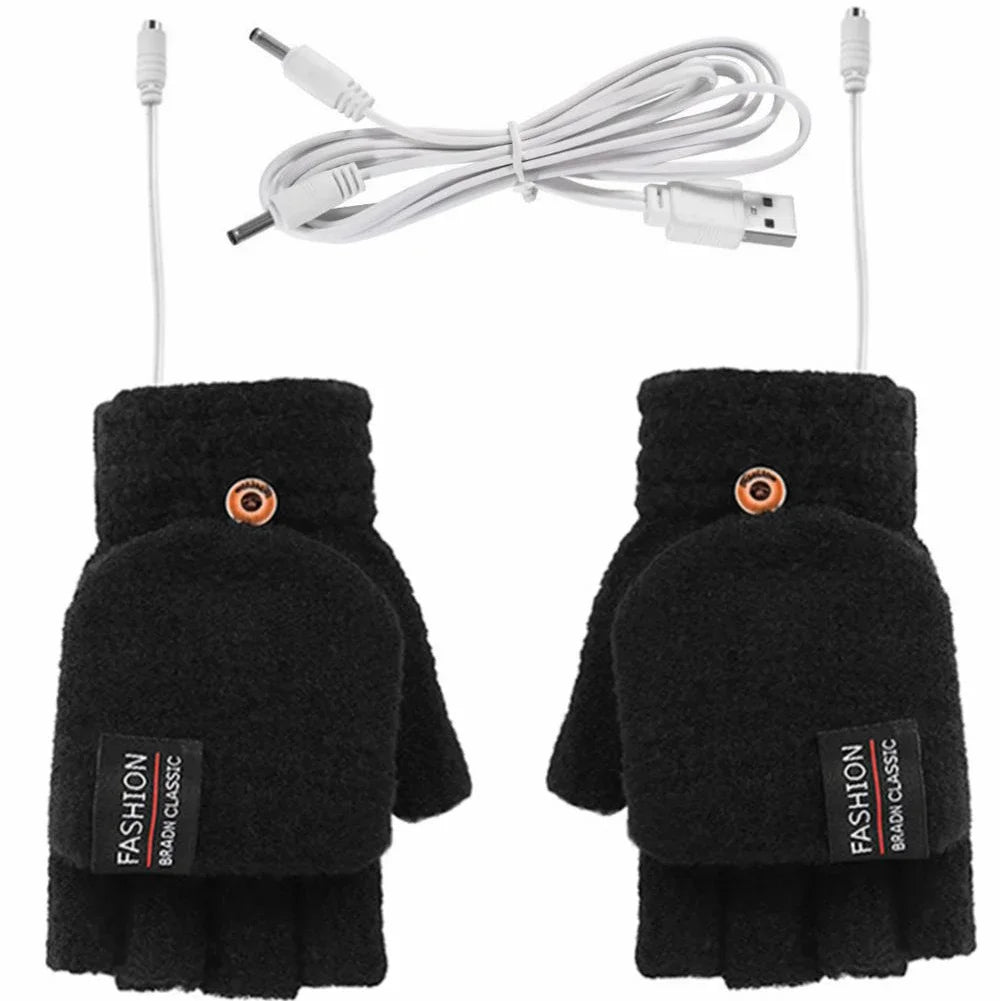 Unisex Heizhandschuhe mit Mütze und Schal im Winter-Set. Das perfekte Winteraccessoire für kalte Tage.