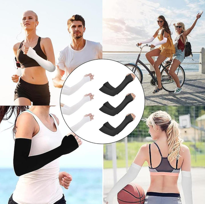 Unisex UV-Schutz Armschoner aus Polyester für Sport & Outdoor. Ideal beim Laufen, Radfahren & Wandern.