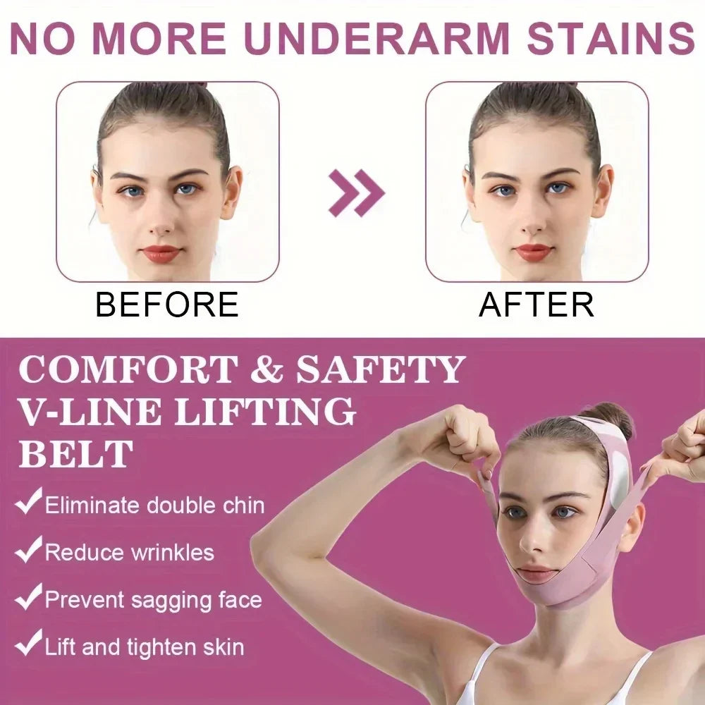 Premium V-Lifting Maske für straffere Gesichtskonturen und Anti-Aging Hautpflege. Unterstützt die Gesichtsstraffung.