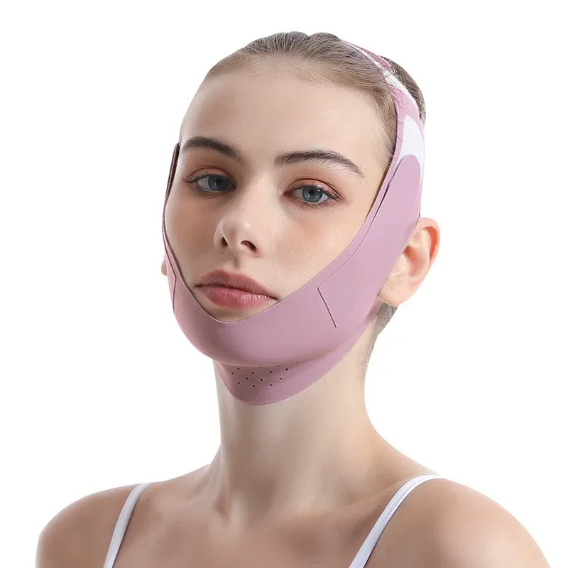 Elastische Liftingmaske für Damen & Herren. Definiert Kieferpartie, reduziert Doppelkinn, sorgt für straffe Haut.