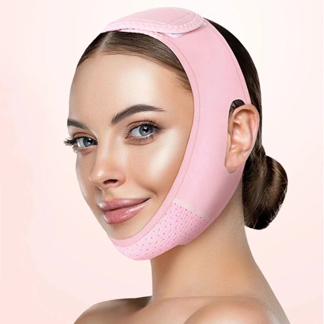 Unisex V-Line Gesichtsband zur Doppelkinn-Reduktion & Hautstraffung. Für straffere Gesichtskonturen, Anti-Aging Effekt.