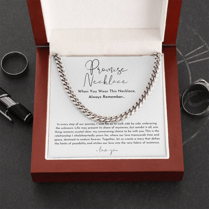 Edle Unisex Versprechen Halskette, romantisches Partnergeschenk als Zeichen tiefer Liebe.