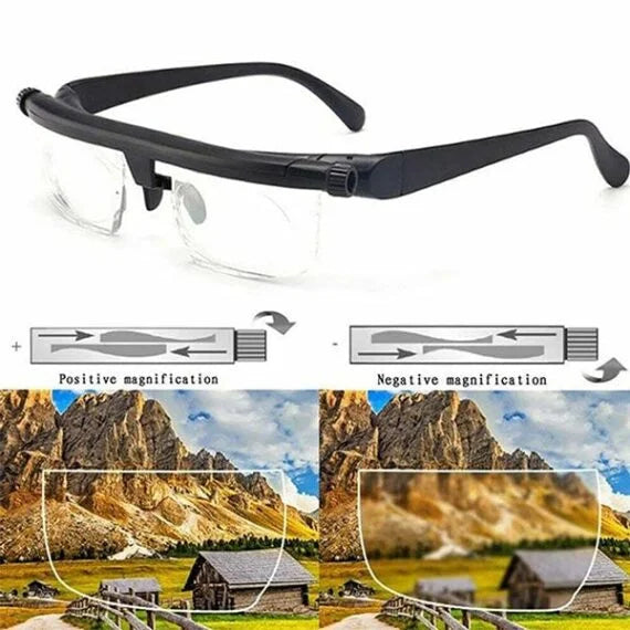 Praktische Sehhilfe: Unisex Fokusbrille für Nah- und Fernsicht, ersetzt mehrere Brillen, ideal für PC-Arbeit.