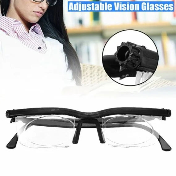 Einstellbare Unisex-Lesehilfe & Fernsicht-Brille; TR90 Rahmen, Polycarbonat-Gläser für scharfe Sicht.