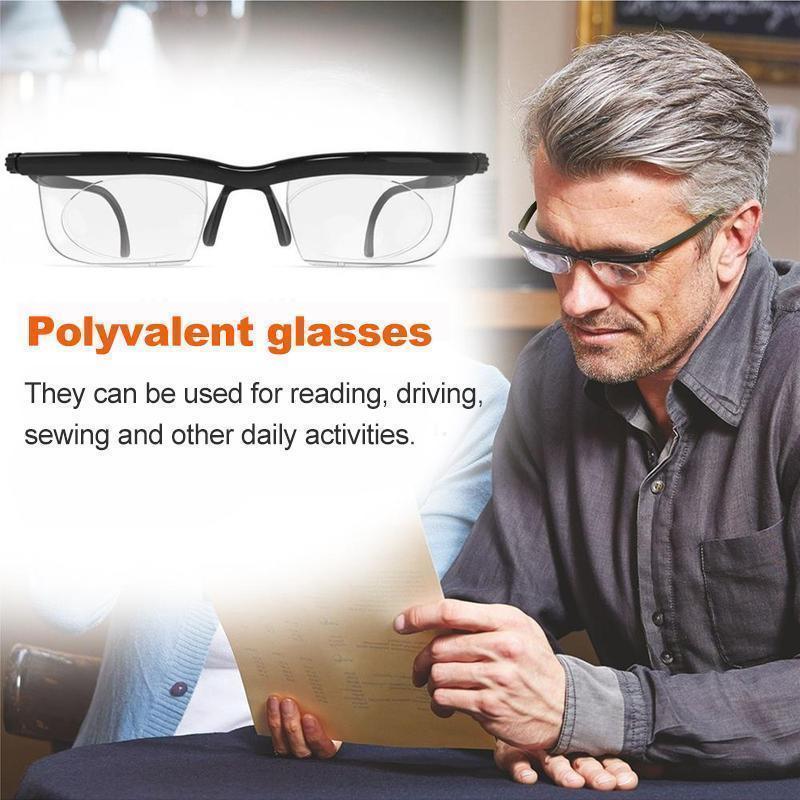 Scharfe Sicht im Alltag: Unisex Lesebrille mit verstellbarem Fokus, ideal für verschiedene Sehbedürfnisse.
