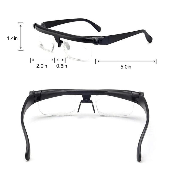 Verstellbare Lesebrille für Damen und Herren, hilft bei Sehschwäche und bietet variablen Fokus für jede Situation.