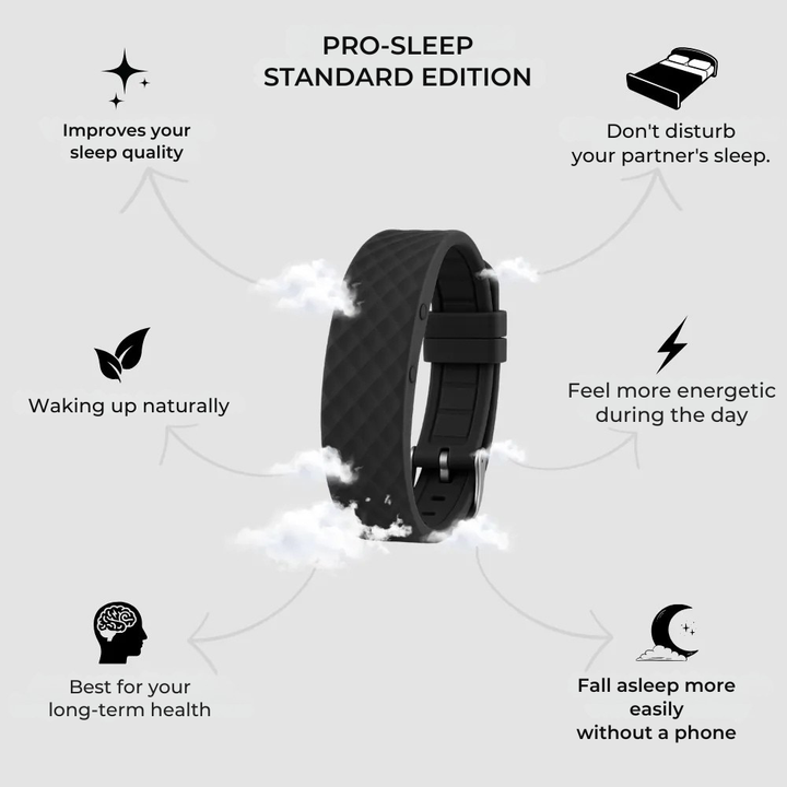 Unisex Vibrationswecker in Schwarz; sanftes, leises Aufwachen durch einstellbare Vibration. Ideal für die Morgenroutine.