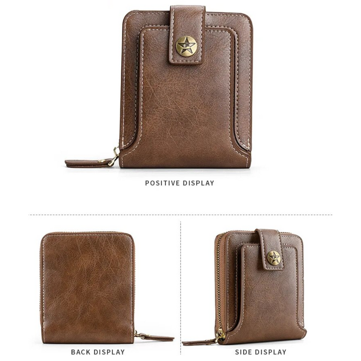 Robuste Vintage Unisex Geldbörse aus hochwertigem Leder, langlebiger Organizer für den Alltag.
