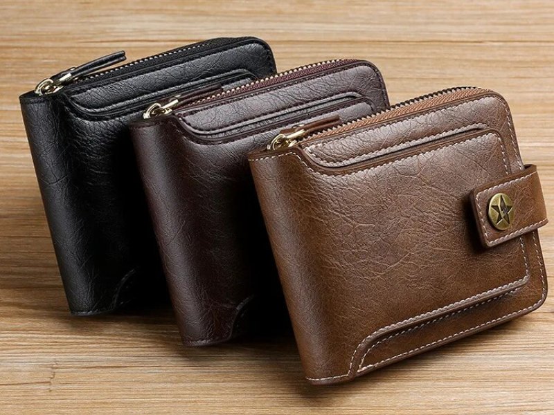 Alltagstauglicher Vintage Organizer: Unisex Geldbörse mit Platz für Karten, Scheine und Kleingeld.