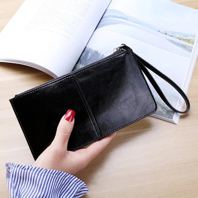 Stilvolle Unisex-Brieftasche, Vintage-Kartenhalter mit Reißverschluss für optimale Organisation, praktisch & schick.