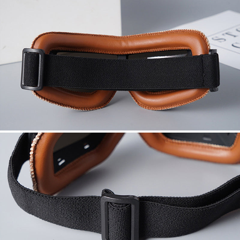 Komfortable Retro Motorradbrille, unisex, zuverlässiger Schutz für lange Motorradtouren.