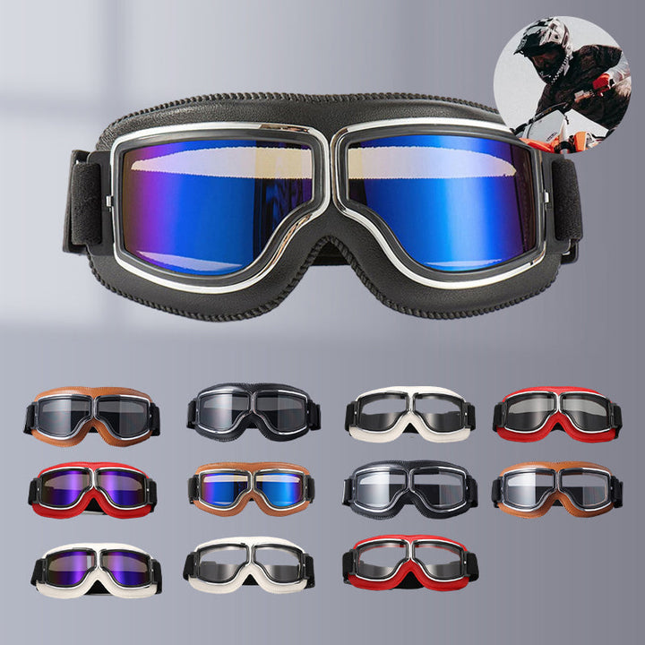 Stilvolle Unisex Retro Schutzbrille, Vintage Motorradbrille für den ultimativen Biker-Look.