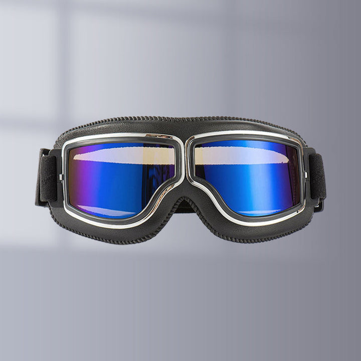 Klassische Motorradbrille Vintage, unisex, braun, für sichere Fahrten mit dem Motorrad.
