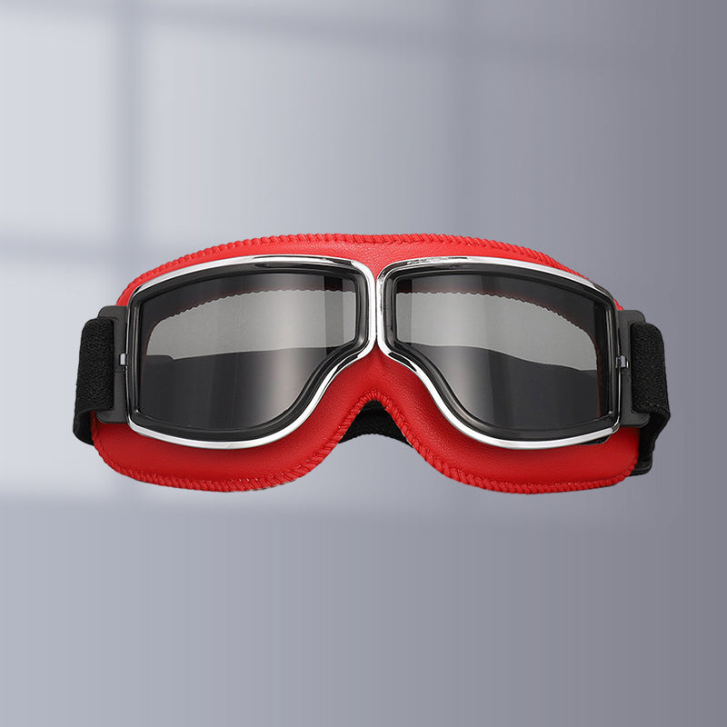 Hochwertige Vintage Bikerbrille, unisex, Retro-Design für besten Schutz auf der Straße.