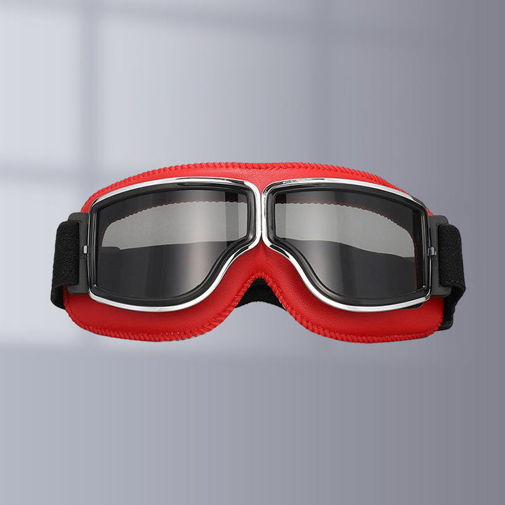 Hochwertige Vintage Bikerbrille, unisex, Retro-Design für besten Schutz auf der Straße.