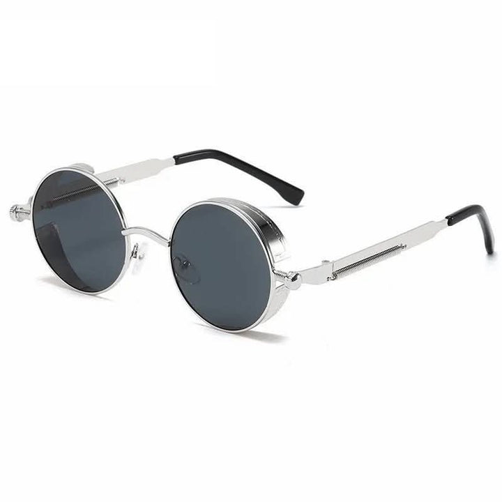 Klassische runde Sonnenbrille mit UV400 Schutz. Eine Retro-Brille im Vintage-Stil für optimalen Augenschutz.