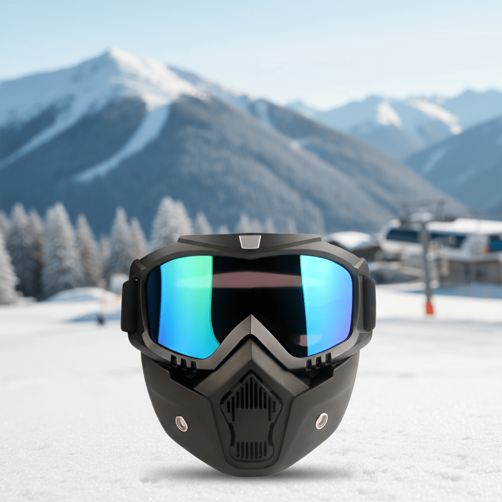 Unisex Vollgesichts-Skimaske für optimalen Schutz im Schnee. Bietet klare Sicht beim Wintersport & UV-Schutz.