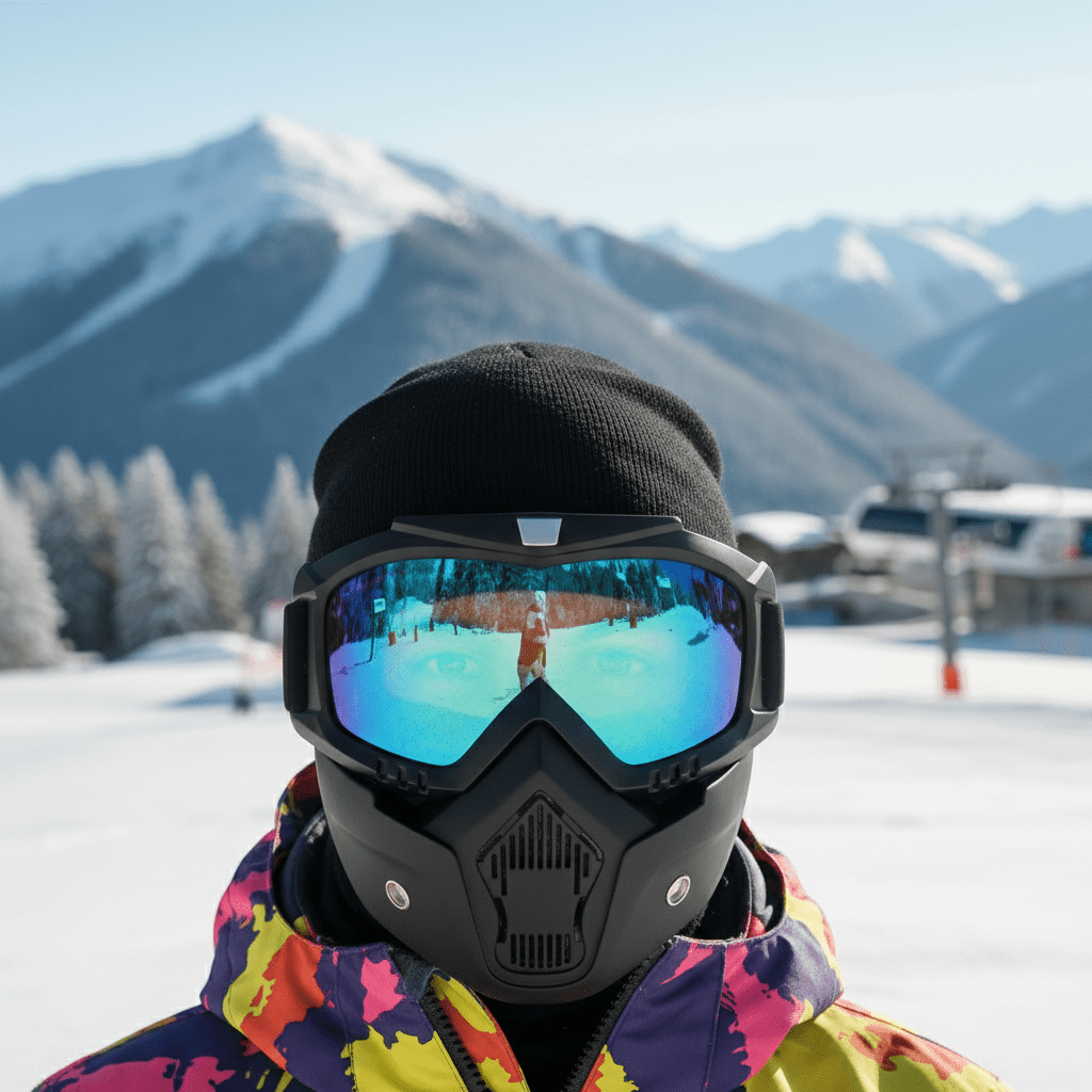 Skimaske mit UV-Schutz & kratzfestem Visier für Herren & Damen. Hoher Tragekomfort im Schnee, ideal für Outdoor.