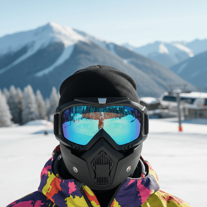 Skimaske mit UV-Schutz & kratzfestem Visier für Herren & Damen. Hoher Tragekomfort im Schnee, ideal für Outdoor.