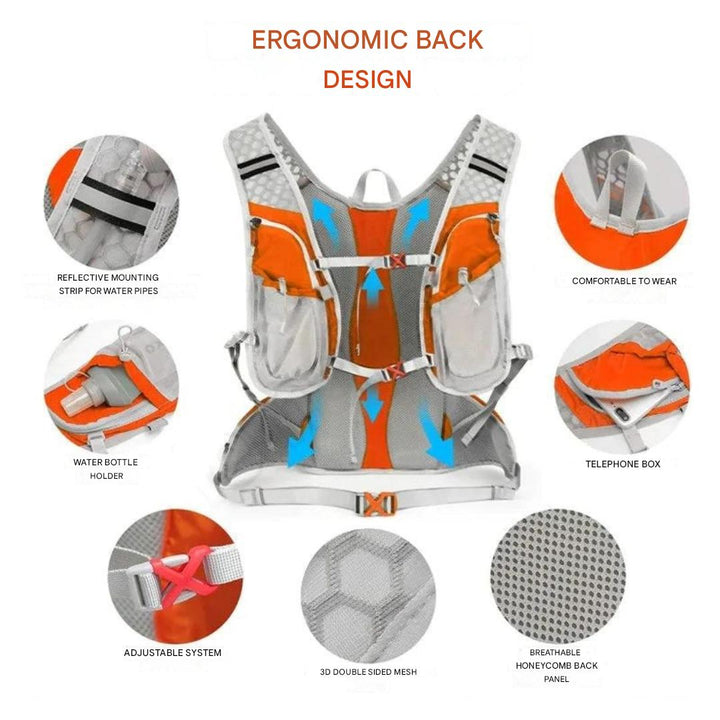 AquaPack Rucksack für Damen & Herren, leicht, wasserdicht, mit Trinksystem für Trekking & Camping.