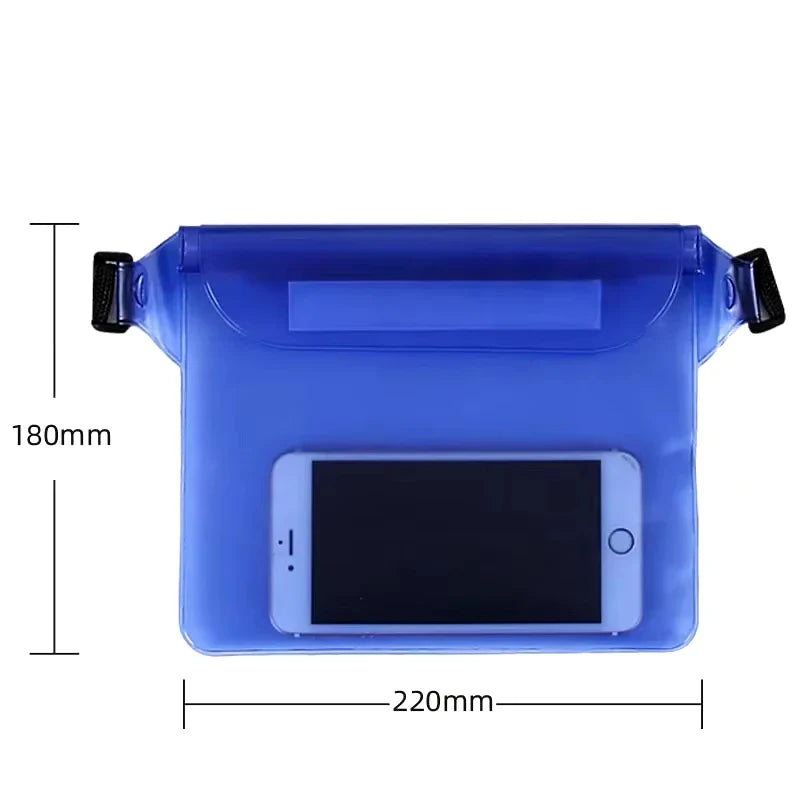 Leuchtend gelbe wasserdichte Unisex Hüfttasche für den Strand. Ideal zum Schutz von Smartphone & Wertsachen beim Schwimmen.
